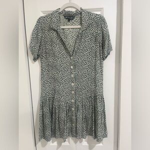 Leopard Print Button-Up Dress